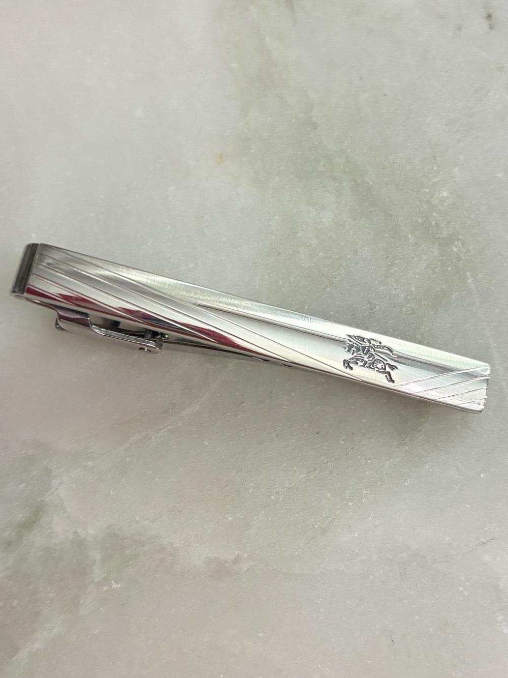 Burberry 925 Silver Tie Clip Vintage